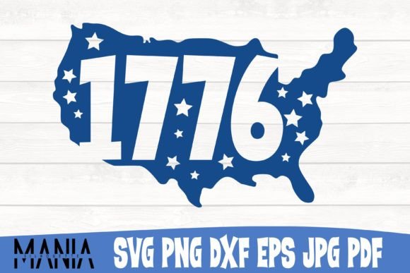 1776 Map SVG Cut File Design for Precision Crafting
