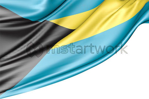 Bahamas Flag Isolated on White: Elevating Visual Communication with High-Resolution 3D Design