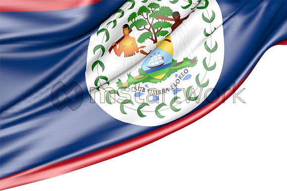 Belize Flag Isolated on White Background: A Versatile Asset for Digital and Print Projects