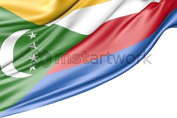 Comoros Flag Isolated on White: 3D Design Guide