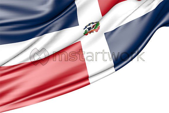 Dominican Flag Isolated on White: A Versatile 3D Asset for Creators and Businesses