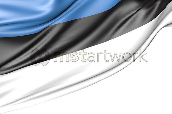 Estonia Flag Isolated on White: 3D Design Guide