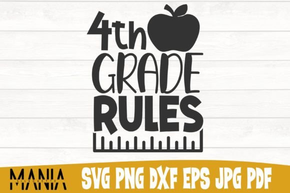 Fourth Grade Rules Svg Cut File: Elevating Back-to-School Creativity with Professional Digital Assets