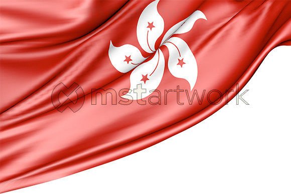 Hongkong Flag Isolated on White: A Versatile 3D Design Resource
