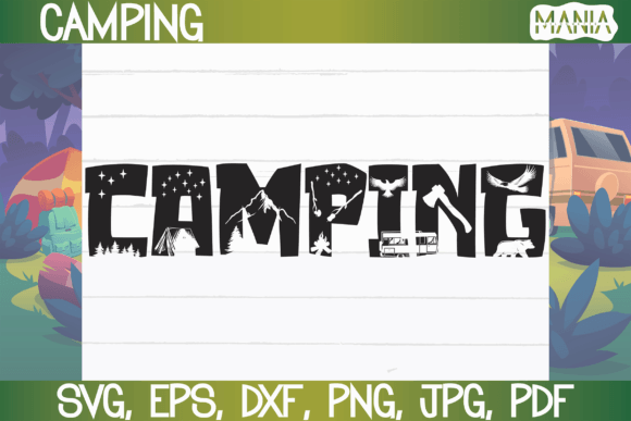 Integrating the Camping Silhouette Svg Cut File Into Your Creative Workflow