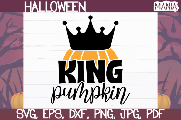 King Pumpkin SVG Cut File: Premium Design Assets