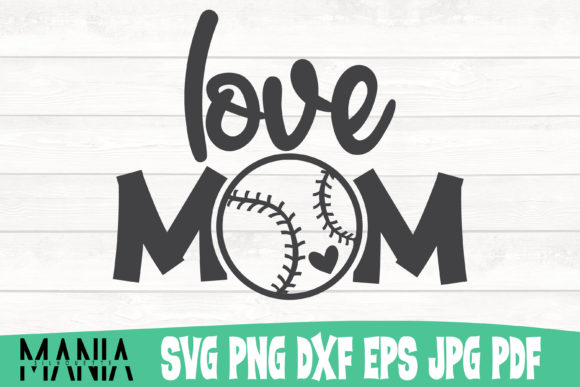Love Mom Baseball SVG: A Practical Asset for Custom Apparel and Crafting