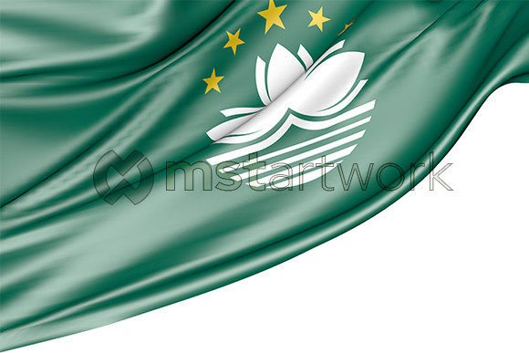 Macau Flag Isolated on White Background: A Versatile Visual Resource for Creators and Businesses
