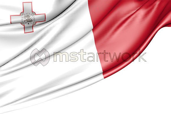 Malta Flag Isolated on White Background