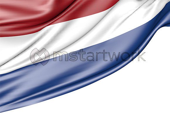 Netherlands Flag Isolated on White: Optimizing 3D Illustrations for Professional Use