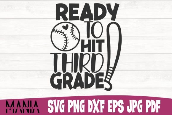 Ready to Hit Third Grade Svg Cut File: Creative Projects for Back-to-School Season