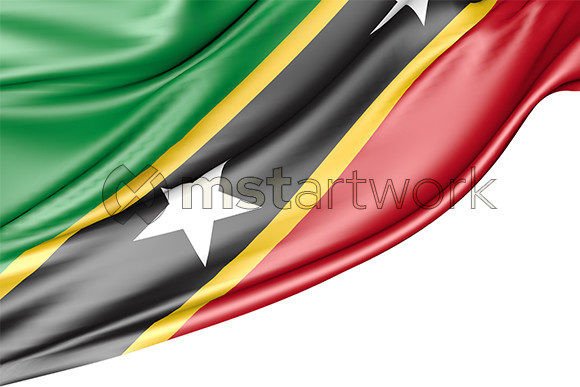 Saint Kitts and Nevis Flag Isolated: A Versatile 3D Asset for Creators