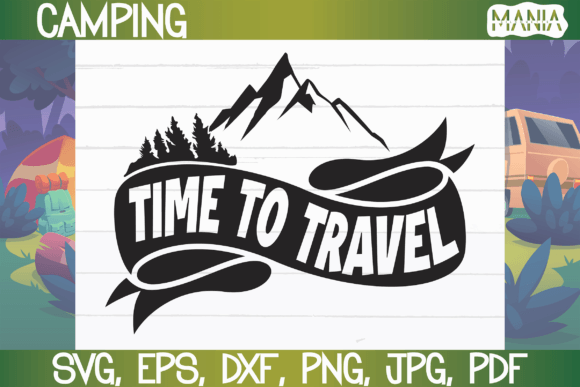 Time to Travel SVG Cut File: Versatile Design Assets