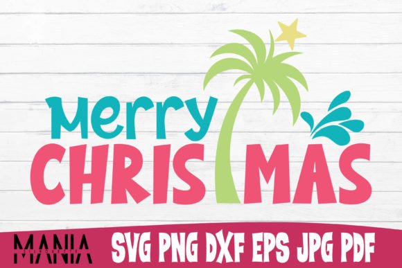 Tropical Merry Christmas SVG Cut File Guide