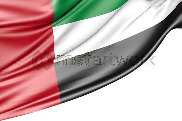 United Arab Emirates Flag Isolated: A Versatile 3D Asset for Digital and Print Projects